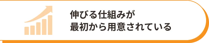 伸びる仕組みが最初から用意されている